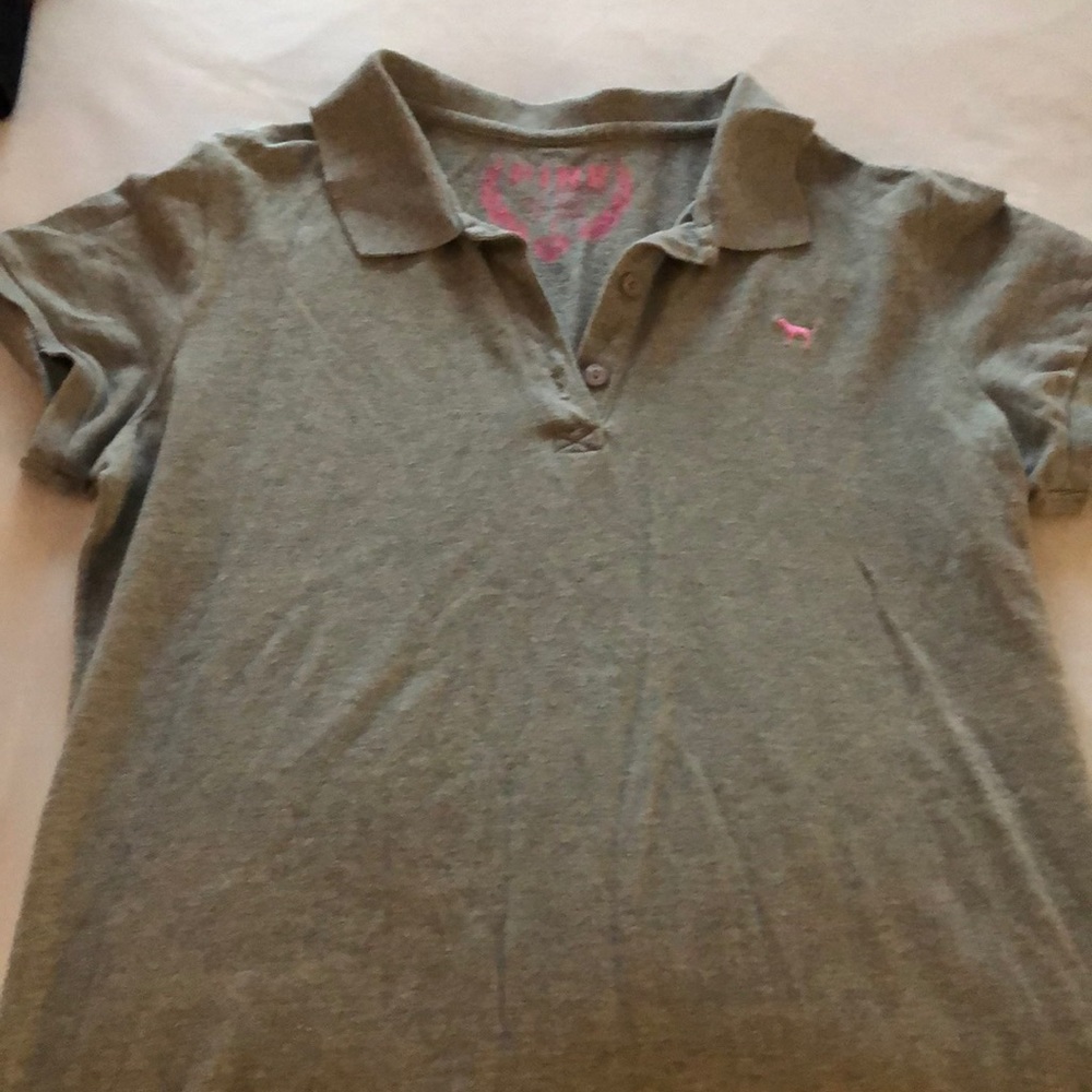 💖🔥💲PINK polo size L